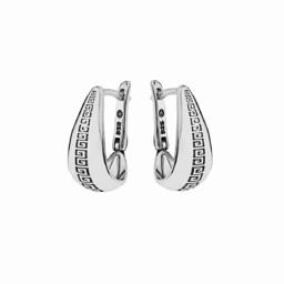 Srebrne kolczyki półokrągłe greckie