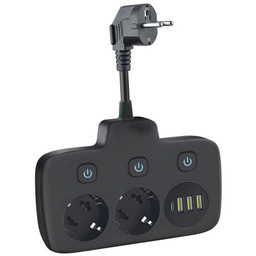 Przedłużacz rozgałęźnik Linea 2 gniazda 230V kabel 0,2m