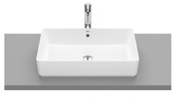 Roca GAP umywalka nablatowa SQUARE 60x37 biała SUPRAGLAZE