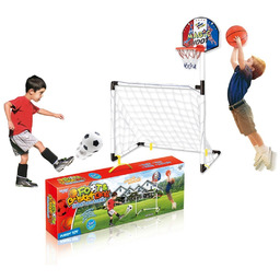 WOOPIE Zestaw 2w1 Koszykówka Bramka do Piłki Nożnej+