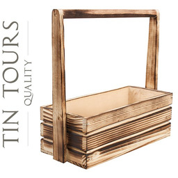 SKRZYNKA DREWNIANA Z PAŁĄKIEM 30x13x11/31 cm