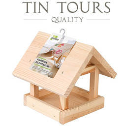 MAŁY DREWNIANY KARMNIK DLA PTAKÓW DIY 18x18x18 cm