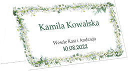 Winietki personalizowane składane z listkami - 15 szt.