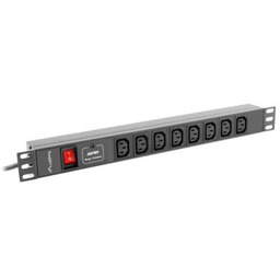 Lanberg LISTWA ZASILAJĄCA RACK 19" PDU PDU-08I-0200-C20-BK (1U,
