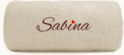 Ręcznik haftowany z Twoim imieniem Sabina 100x50