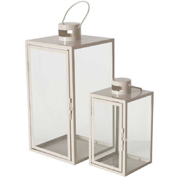 Boltze Home Lampiony metalowe ARANIA, beżowe, 2 sztuki