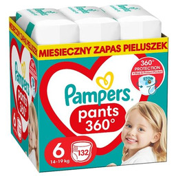 Pampers Pants Pieluchomajtki rozmiar 6 15kg+, 132 sztuki