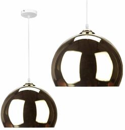 Lampa wisząca metal E27 złota stylowa do kuchni