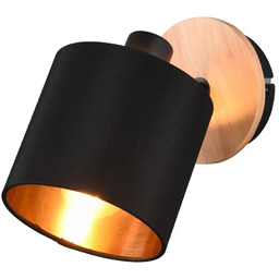 Rl Light Ścienny kinkiet TOMMY R81331030 czarny drewniany