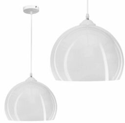 Lampa wisząca metal E27 biała 536 nowoczesna