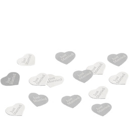 Neviti Konfetti ślubne - papier chusteczkowy/biodegradowalny - biały/srebrny