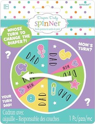 Baby Shower Diaper Duty Spinner