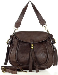 Marco Mazzini Torebka classic saddle bag ze skóry