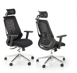 Ergonomiczny fotel biurowy obrotowy gabinetowy geronimo czarny halmar