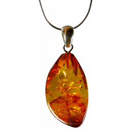 Wisior z koniakowego bursztynu