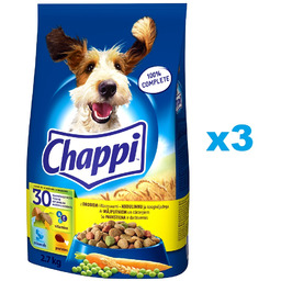 CHAPPI Drób i warzywa 3x2,7 kg sucha karma