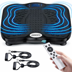 UNDERFIT Platforma wibracyjna Black masaż Bluetooth głośnik fitness