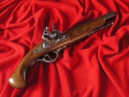 DUŻY WŁOSKI PISTOLET Z ZAMKIEM SKAŁKOWYM (W110)