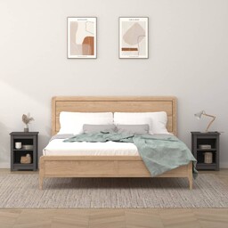 vidaXL Szafki nocne, 2 szt., szare, 40x35x55 cm,