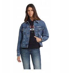 Guess Kurtka Jeansowa Damska Gj Oversize Trucker Niebieska