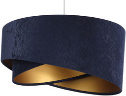 Lumes Granatowo-złota lampa wisząca glamour - EX985-Leris
