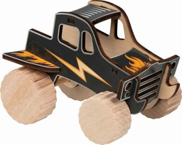 Drewniany pojazd auto do składania Monster Truck Goki