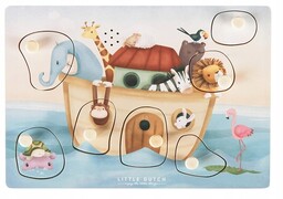 Drewniane puzzle dźwiękowe układanka z uchwytami Arka Noego