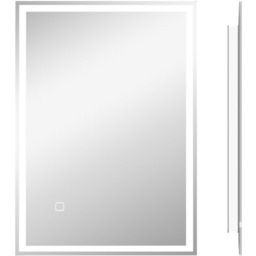 Lustro łazienkowe podświetlane LED, 50x70 cm, białe
