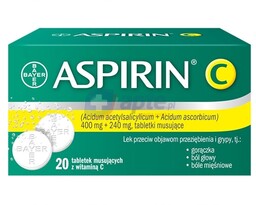Aspirin C 400mg + 240mg x20 tabletek musujących