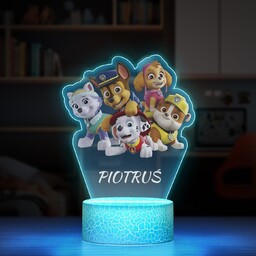Lampka LED L 3D z nadrukiem na szkle