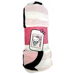 CARBOTEX Flanelowy koc kocyk dziecięcy HELLO KITTY 130x160