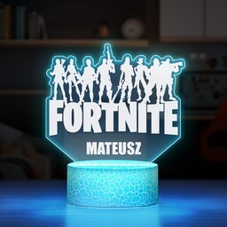 Lampka LED L 3D z nadrukiem na szkle