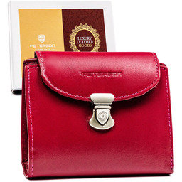 PETERSON klasyczny portfel damski skórzany na prezent RFID