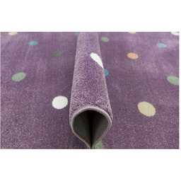 Dywan Dla Dzieci Fiolet Kolorowy Kropeczki Mięciutki Gładki