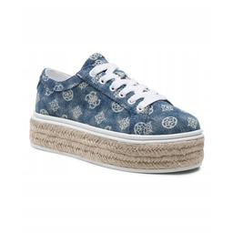 GUESS JEANSOWE TRAMPKI DAMSKIE NA GRUBEJ PODESZWIE NIEBIESKIE