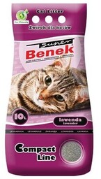 SUPER BENEK Żwirek dla kota Compact Lawenda 10