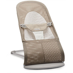 BabyBjorn, Leżaczek Balance Soft Mesh, Szary/Beż/Biały