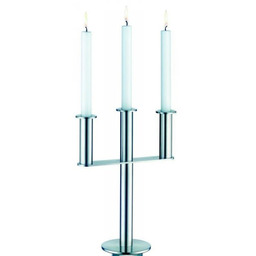 Auerhahn TUBE Świecznik Trójramienny / Srebrny Matowy