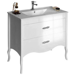 Szafka łazienkowa z umywalką RETRO Glamour 89,5x85x45cm biała