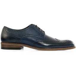 Granatowe męskie buty wizytowe - brogsy T147 r.