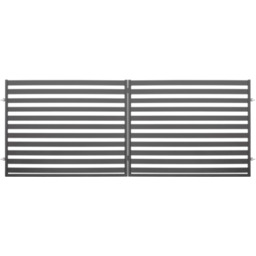 Brama dwuskrzydłowa Dorian ocynk antracyt struktura 400 x