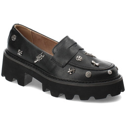 Czarne Półbuty Filippo Modne Obuwie Damskie