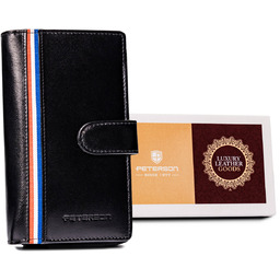 Pionowy Portfel Damski Ze Skóry Naturalnej - Peterson