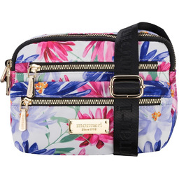 Torebka Listonoszka Monnari Biała Kwiaty Kieszonki