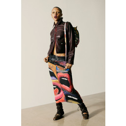 SPÓDNICA WZORZYSTA USTA