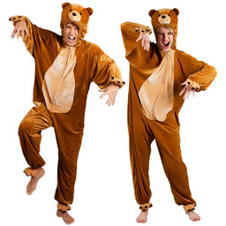 Boland - Kostium niedźwiedzia dla dorosłych, pluszowy kombinezon