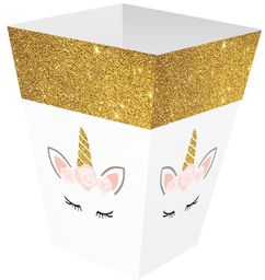 Pudełka na popcorn Piękny Jednorożec - 6 szt.