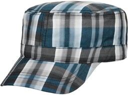 Czapka Army Classic Cotton Check by Lipodo, petrolowy,