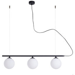 Lampa wisząca Beryl Glass 3 Metalowa Czarna