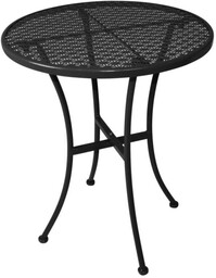 Bolero Wyprzedaż - Stolik ogrodowy czarny 60x60x(H)71cm Bolero